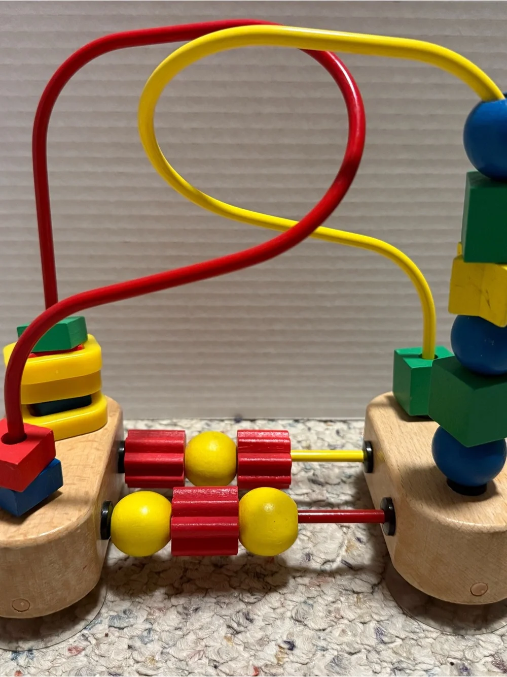 Melissa & Doug Red & Yellow Wooden Bead Maze Activity Toy